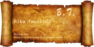 Bika Tasziló névjegykártya